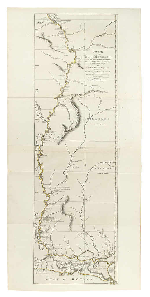 ROSS, JOHN. Course of the river Mississipi, from the Balise to Fort Chartres; taken on an Expedition.